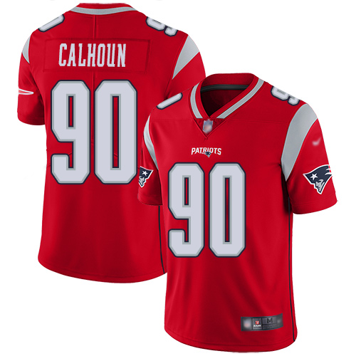 New England Patriots Football #90 Inverted Legend Limited Red Men Shilique Calhoun NFL Jersey